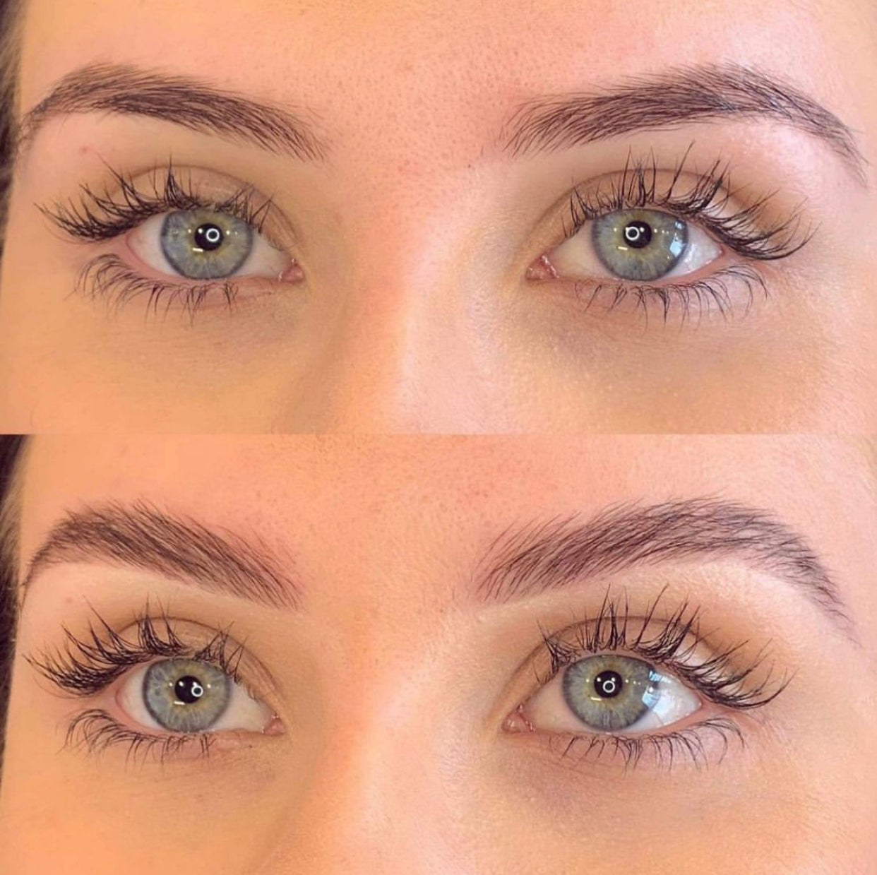 Witness the Stunning Brow Lamination Before and After Results: Transform Your Brows with Raw Brow's Lamination Kit! 🌟